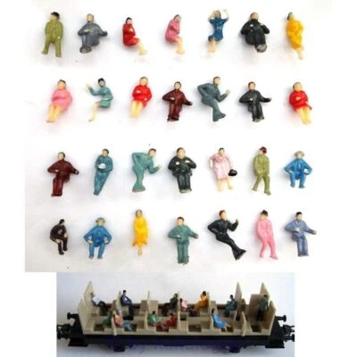 Figuren sitzende Reisende sitzend ideal für Waggons Spur H0 Set 100 Stück F32 - Bild 1 von 4