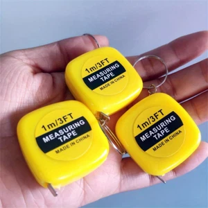 3-PACK MINI MEASURING TAPE KEYCHAINS Small Tape Measure Ruler 3 FT/1M Inches CM - Picture 1 of 5