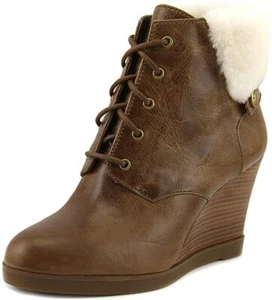 Michael Michael Kors Damen Carrigan Keilabsatz Bootie Leder, dunkles Karamell - Bild 1 von 5