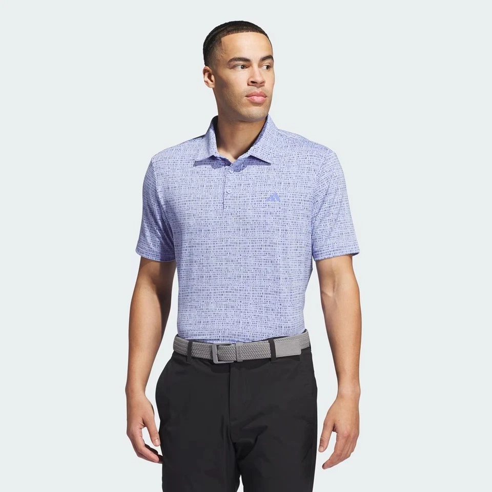 New Men's Adidas Ultimate365 Power Grid Print Polo- Choose Size & Color - Image 1 of 1