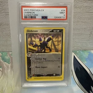 PSA 9 Umbreon 24/100 Non-holo EX Sandstorm Pokemon card 2003 - Picture 1 of 2
