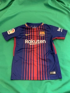 Kid`s Youth Jersey Nike Rakuten Dri-Fit FCB LaLiga Size Small S Soccer Shirt - Picture 1 of 7