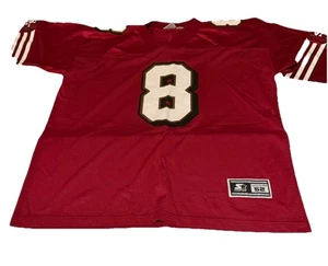 Camiseta de fútbol roja vintage Starter Steve Young #8 de los San Francisco 49ers talla 52 - Imagen 1 de 4
