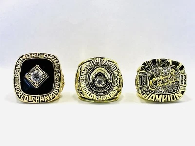Baltimore Orioles World Series Championship Ring Set - 1966 1970 1983 - Dempsey - Image 1 of 4