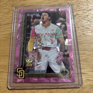 2025 Topps Serie 1 - Jackson Merrill #125 Lámina Diamante Rosa - Imagen 1 de 2