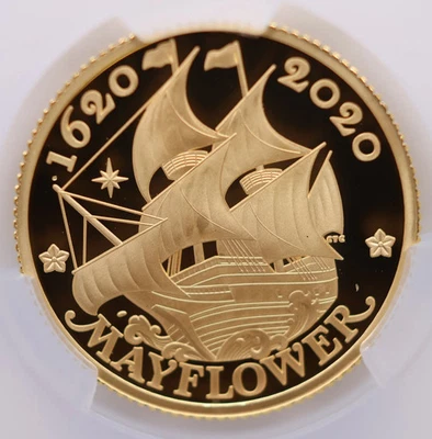 2020 400th Anniversary Mayflower Voyage Commemorative, CAC PF-70. #GMC283. - Image 1 of 4