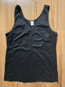 HANRO HEMD Baumwolle GR. L 40 42 schwarz neuwertig nahtlos - Bild 1 von 2