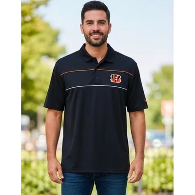 Cincinnati Bengals NFL Team Black Polo Shirt Men's Size XXL 2XL Football New - Image 1 of 4