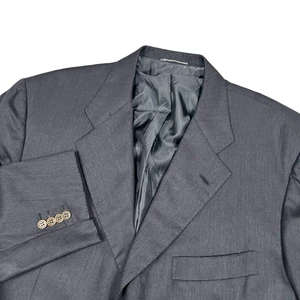 Kiton Napoli Blazer Mens 46R 14 180s Micron Suit Jacket Wool 3 Button Italy - Picture 1 of 15