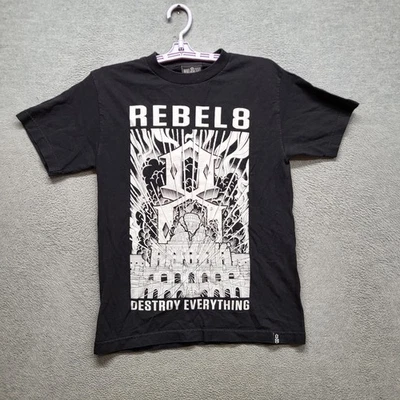 REBEL8 Men Shirt S Black Graphic Print Destroy Everything Tee - Image 1 of 4