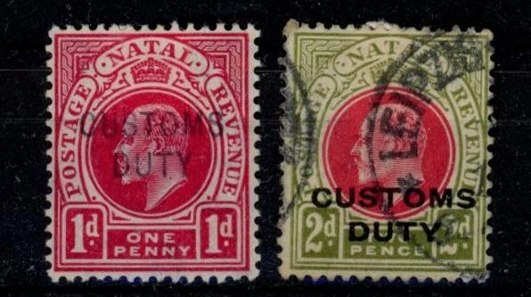 Natal South Africa revenues Customs Duty 1905 MH/used fiscal - Image 1 of 1