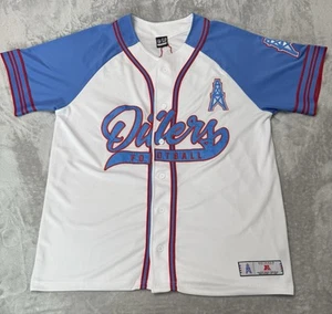 Houston Oilers Vintage Style NFL Ultra Game Baseball Jersey Mens L New No Tag - Picture 1 of 16