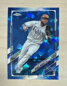 MANUEL MARGOT - 2021 Topps Chrome Update SAPPHIRE #US28 - TAMPA BAY RAYS - Picture 1 of 2