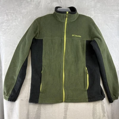 Chaqueta polar Columbia Steens Mountain para hombre grande verde negra cremallera completa Foto 1 de 4