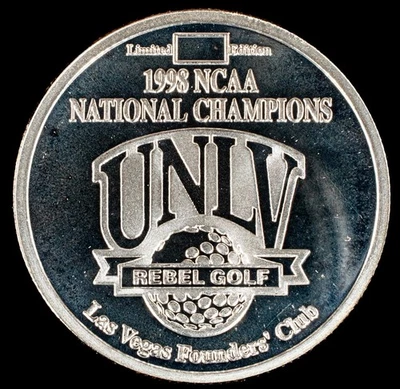 1998 UNLV Rebel Champions .999 Silver Medallion  Golf Founders Club - Image 1 of 2