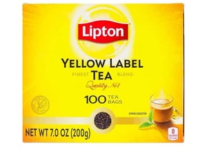 Lipton Yellow Label Tea International Blend 100 Tea Bags - Picture 1 of 4