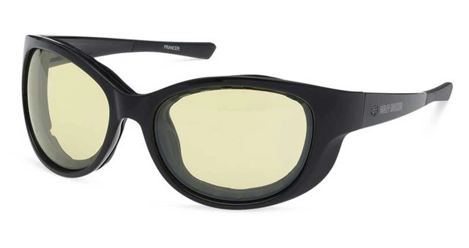 Harley-Davidson 女式 Prancer Sport 光致变色太阳镜,闪亮黑色镜框 — 第 1/1 张图片
