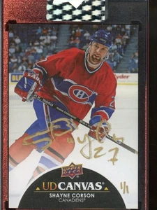 2022-23 Upper Deck Clear Cut Shayne Corson 1/1 Gold Ink Auto - Picture 1 of 2