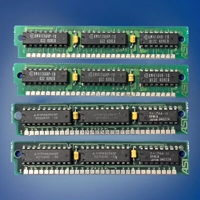 4x 1MB 30-pin RAM SIMM Memory 4MB Total 202338-001 And 202280-002 C Oki 386 - Image 1 of 4