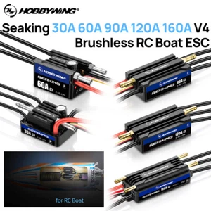 HOBBYWING Seaking V4 Brushless Sensorless ESC 30A 90A 120A 160A BEC for RC Boat - Bild 1 von 22