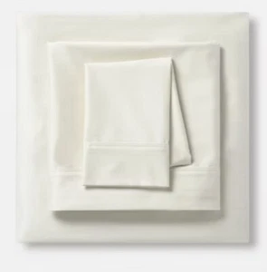 400 Thread Count Solid Performance Sheet Set Queen Off White Color - Picture 1 of 2