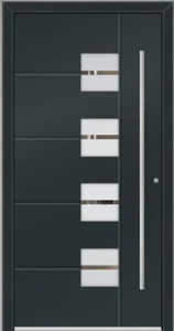 Beidseitig flügelüberdeckend ALUMINIUM Alu Haustür Schüco AT 100 11 RC2 auf Mass - Bild 1 von 8