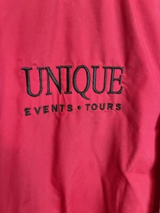 Vintage Unique Event Tours  Jacket Adult Large Red Made In The USA - Picture 1 of 7