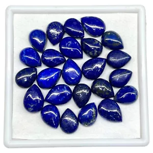 24 Pcs Natural Untreated Lapis Lazuli 15.7-18mm Pear Loose Cabochon Gemstone Lot - Picture 1 of 15