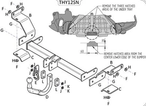 Barra de remolque automotriz Towtrust cuello de cisne para Kia Cee'd Hatchback 2012 a 2018 - Imagen 1 de 8