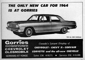 1964 Chevy Chevelle Malibu Limousine Original seltene Händler Anzeige - Bild 1 von 1