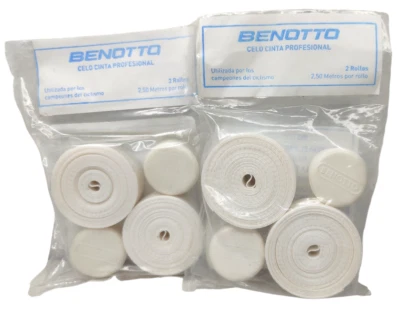 2 Benotto Textured White Handlebar Tape Cello Bar pack Vintage Bicycle New cinta - Image 1 of 4