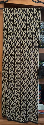 Шарф-глушитель Michael Kors двусторонний с логотипом MK черный/коричневый большой 68 дюймов бесплатная доставка - Изображение 1 из 4