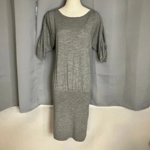 Banana Republic Extra Fine Merino Wool Heather Grey Sweater Dress Size TALL S - Picture 1 of 11