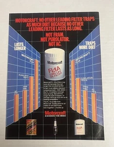 1984 Motorcraft Long Life Oil Filters  Vintage Magazine Ad  Motorcraft FL-1A - Picture 1 of 1