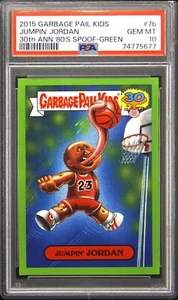 2015 Garbage Pail Kids 30th Anniversary '80's #7b Jumpin' Jordan Green PSA 10 - Picture 1 of 2