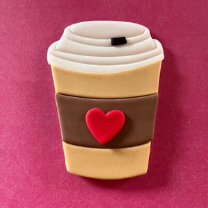 Edible COFFEE LOVER Takeaway cup Fondant Birthday Cake topper Starbucks Nero - Picture 1 of 3