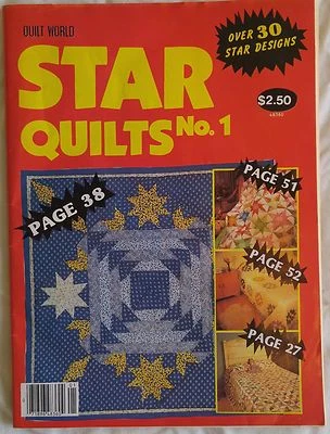 Quilt World Pattern Magazine STAR QUILTS NO. 1 Over 30 Quilting Designs ©1984 - Image 1 of 4