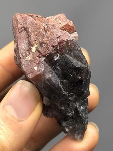 Super Seven 7 Crystal Quartz 1.9oz Natural Raw Brazil Red Cap Super Eight 8 N11 - Picture 1 of 12