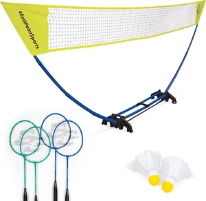 Badminton Sets; Easy Set up or 4-Way Styles, Backyard Game Includes Portable Net - Picture 1 of 12