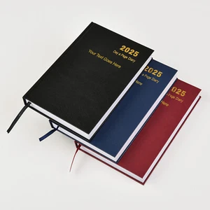 Personalised 2025 Diary A5 One Day to Page Hardback Cover & Ribbon Marker - Picture 1 of 28
