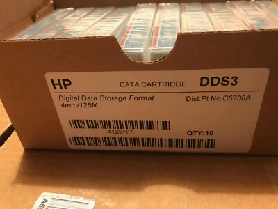 HP C5708A 4Mm DDS 3 Bande 125M 12/24Go ( 10 Paquet ) - Image 1 of 2