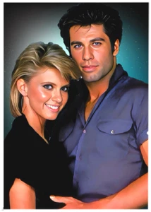 OLIVIA NEWTON JOHN & JOHN TRAVOLTA * ACEO PERSONALIZADO * CELEBRIDAD * Tarjeta de arte * ATC - Imagen 1 de 2