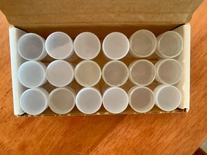 Lot Of 18 BCW Round Clear Plastic Quarter Coin Tubes with Screw on Caps - Picture 1 of 1