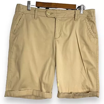 Pantalones Cortos Chinos St. John's Bay Para Mujer 14 Caqui Marrón Bolsillos Preppy Informales Academia Foto 1 de 4