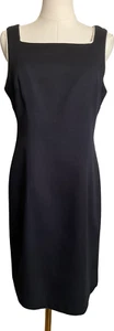 Jessica Howard Damen Kleid Größe 10 Ärmellos Schwarz Quadratischer Ausschnitt Baumwollmischung - Bild 1 von 11