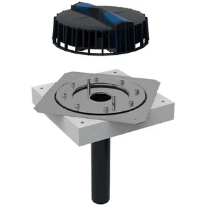 Brida de fijación de entrada de agua de techo Geberit Pluvia para láminas de impermeabilización de techo - Imagen 1 de 3