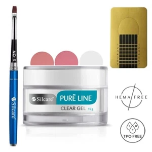 Silcare Pure Line UV Gel Nail Builder HEMA FREE Hard Gel Extensions Brush Forms - Picture 1 of 6