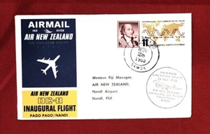 28.11.1965 Fiji First Flight Cover DC8 Inaugural Flight Pago Pago - Nandi - Picture 1 of 2
