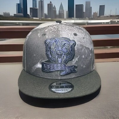 Бейсболка Chicago Bears Hat New Era 2022 боковая линия 9FIVE черная краска Tye H73 - Изображение 1 из 4