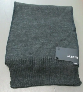Alfani Men's Reversible Scarf, Navy Blue to Charcoal, One Size - Picture 1 of 3